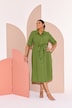 Robe midi à manches courtes et col chemise, coupe évasée