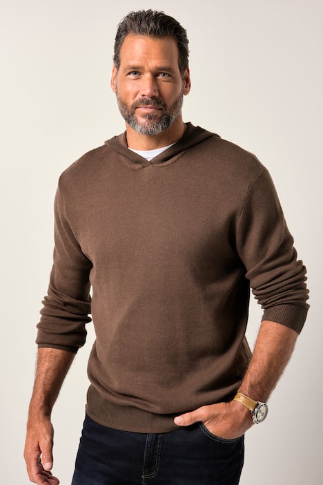 JP1880 Strick-Hoodie, Cashmere-Touch Feinstrick, Kapuze, bis 7 XL
