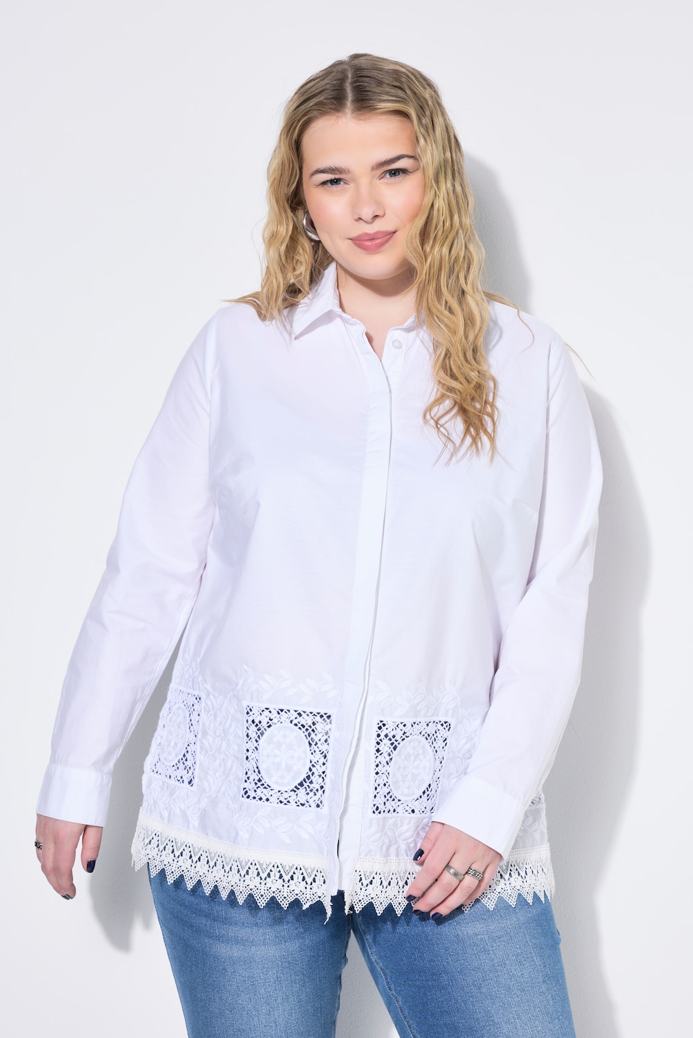 Große Größen Hemdbluse, Damen, beige, Größe: 54/56, Baumwolle, Studio Untold