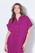 Longbluse, langer Eggshape, Musselin, Halbarm