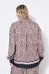 Skjortebluse, oversized med leo og kantlinje