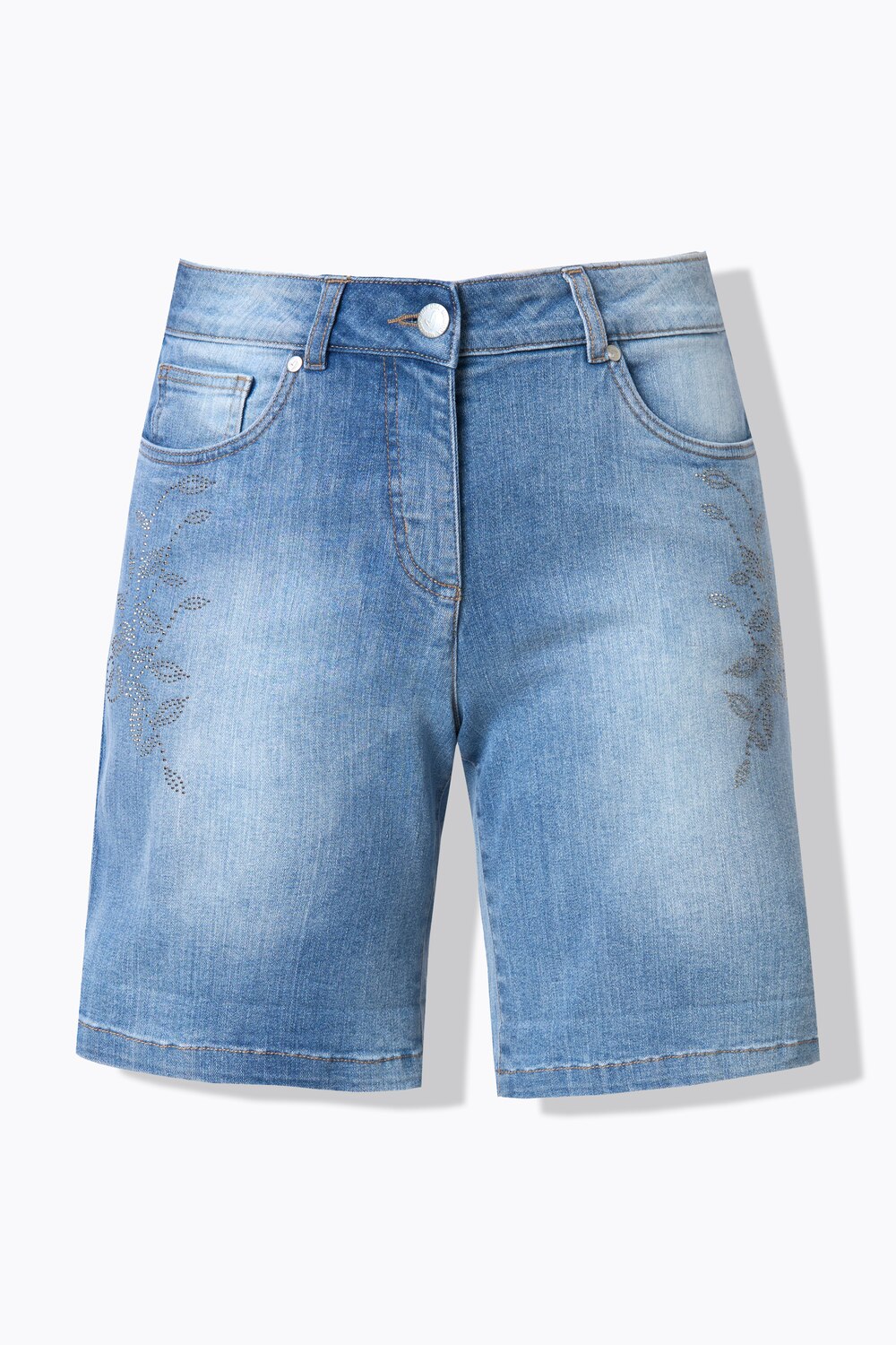 Stora storlekar Jeansshorts, Dam, blå, storlek: 58, Bomull, Mia Moda