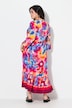 Maxikjole, A-form, batikprint, flæser