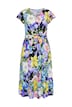Žerzejové šaty, delší A střih, květovaný vzor