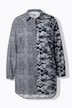 Lang bluse, lige pasform, farvet leopard-mønster og camouflage