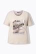 T-shirt, cowboyhoed, oversized, ronde hals, korte mouw