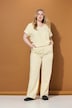 Striped Linen Look Comfort Waist Pants