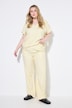 Striped Linen Look Comfort Waist Pants