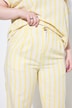 Striped Linen Look Comfort Waist Pants