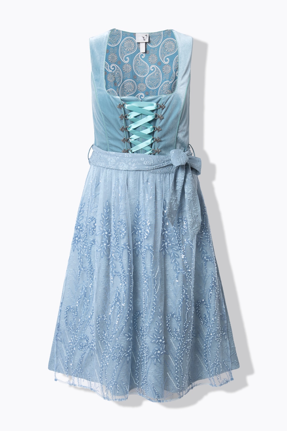 Stora storlekar Dirndlklänning, Dam, turkos, storlek: 48, Polyester, Ulla Popken