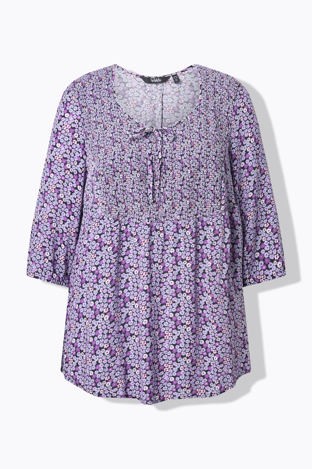 Stora storlekar Smockblus, Dam, lila, storlek: 46/48, Viskos, Ulla Popken