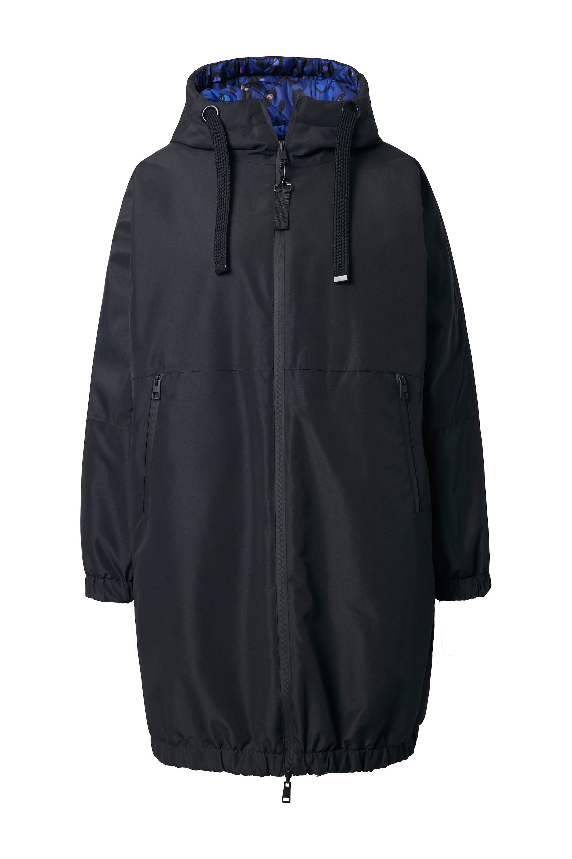 Laurasøn Damen Funktionsmantel zum Wenden oversized Kapuze 2 Wege Zipper 840902