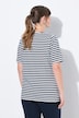T-shirt, 2-pack, strepen/uni, V-hals, halve mouw
