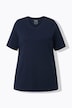 T-shirt, 2-pack, strepen/uni, V-hals, halve mouw