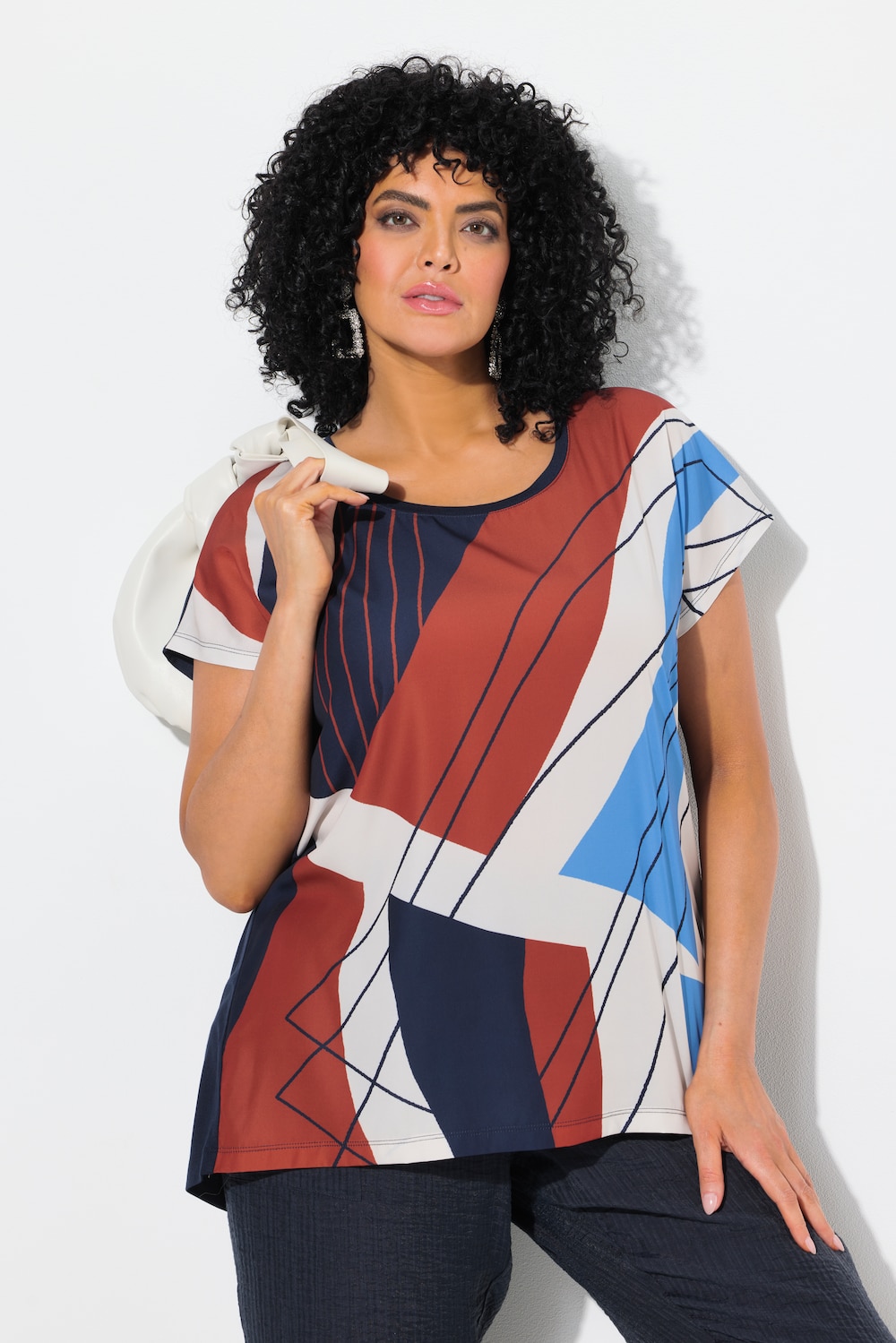 T-shirt, grafische print, oversized, ronde hals, korte mouw