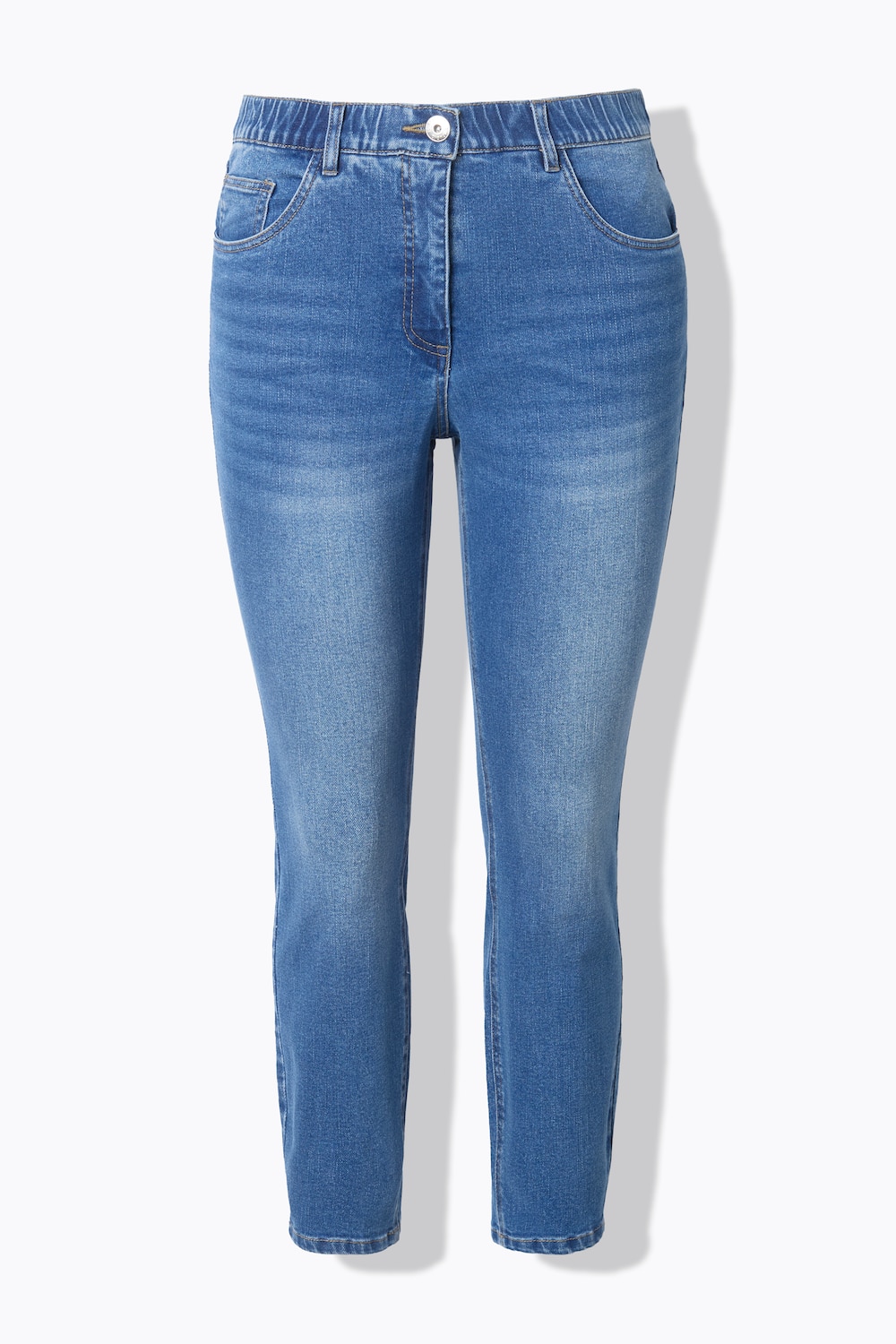 Stora storlekar Skinny-jeans, Dam, blå, storlek: 48, Bomull, Studio Untold