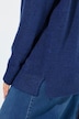 Pullover med kontraststriber, oversized pasform, høj hals og lange ærmer