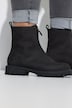 Boots, Nubukleder, Reißverschluss, Weite H