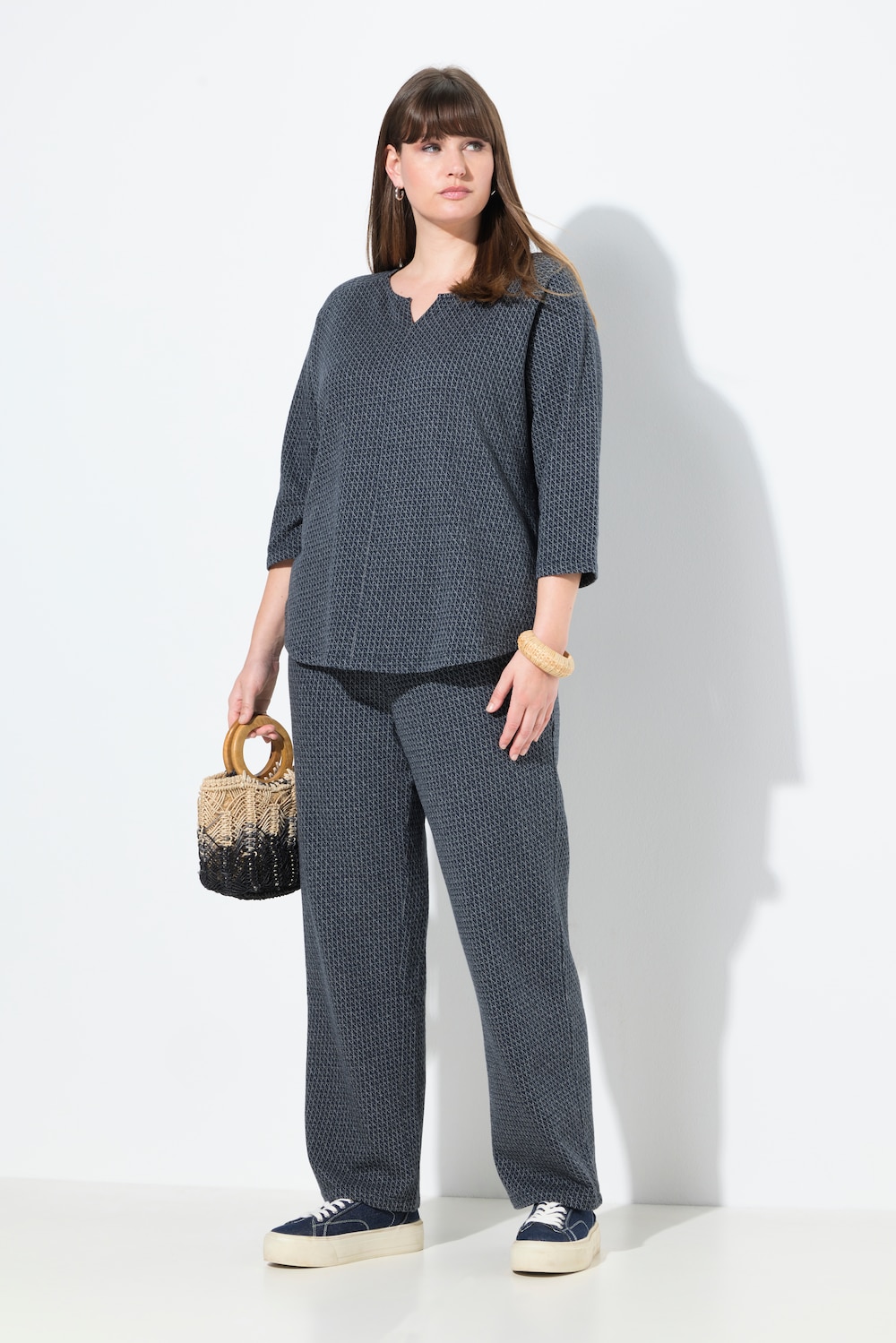 Große Größen Sweathose Rose, Damen, blau, Größe: 50/52, Baumwolle, Ulla Popken