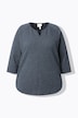 Jacquard sweatshirt, ronde hals, 3/4-mouwen, biologisch katoen