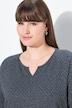 Jacquard sweatshirt, ronde hals, 3/4-mouwen, biologisch katoen