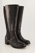 Lederstiefel, XL-Schaft, Schlangenprägung, Elastikeinsatz