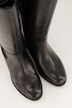 Lederstiefel, XL-Schaft, Schlangenprägung, Elastikeinsatz
