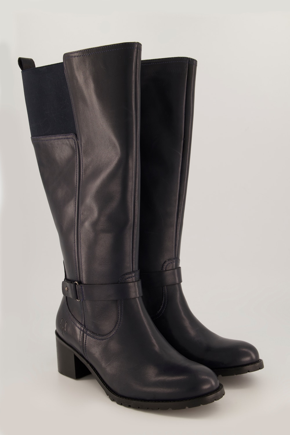 Lederstiefel, XL-Schaft, Wechselfußbett, Weite H