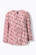 Bluse, Schleifen, A-Linie, V-Ausschnitt, Langarm