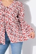Bluse, Schleifen, A-Linie, V-Ausschnitt, Langarm