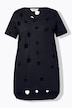 A-line perforated T-shirt with raw-edged finishes