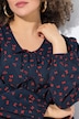 Bluse, Schleifen, A-Linie, V-Ausschnitt, Langarm
