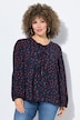 Bluse, Schleifen, A-Linie, V-Ausschnitt, Langarm