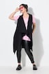 Open sweat vest with skull pattern in back
