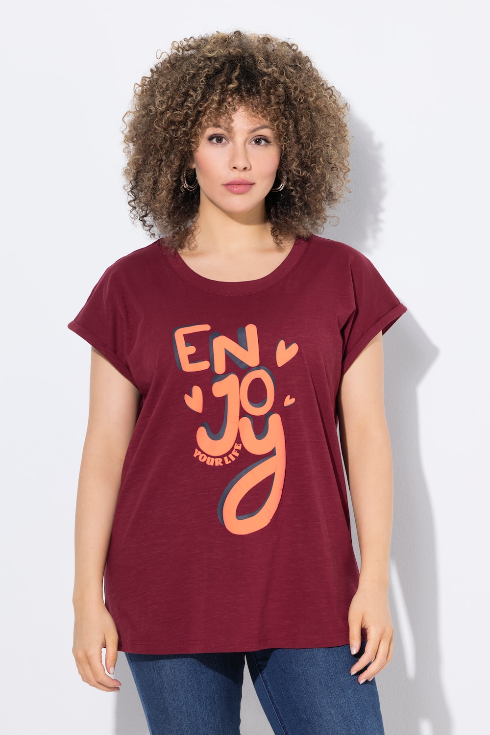 Große Größen T-Shirt, Damen, rot, Größe: 58/60, Baumwolle, Ulla Popken