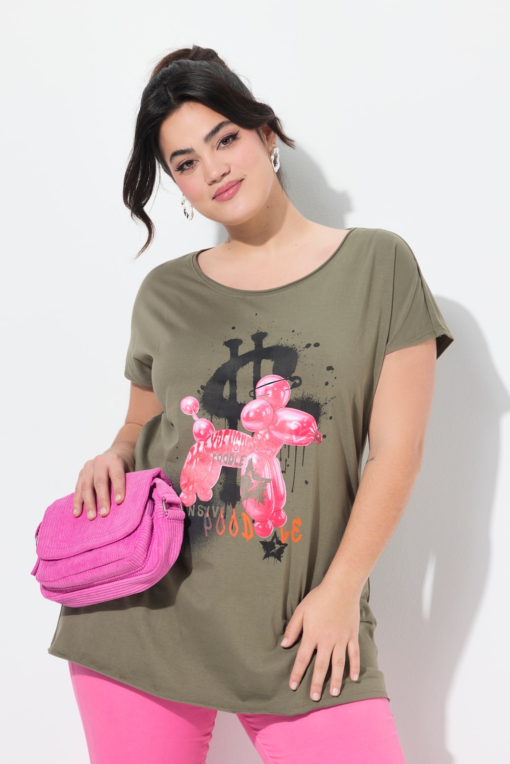 T-shirt, Comfort Fit, dollar/honden motief
