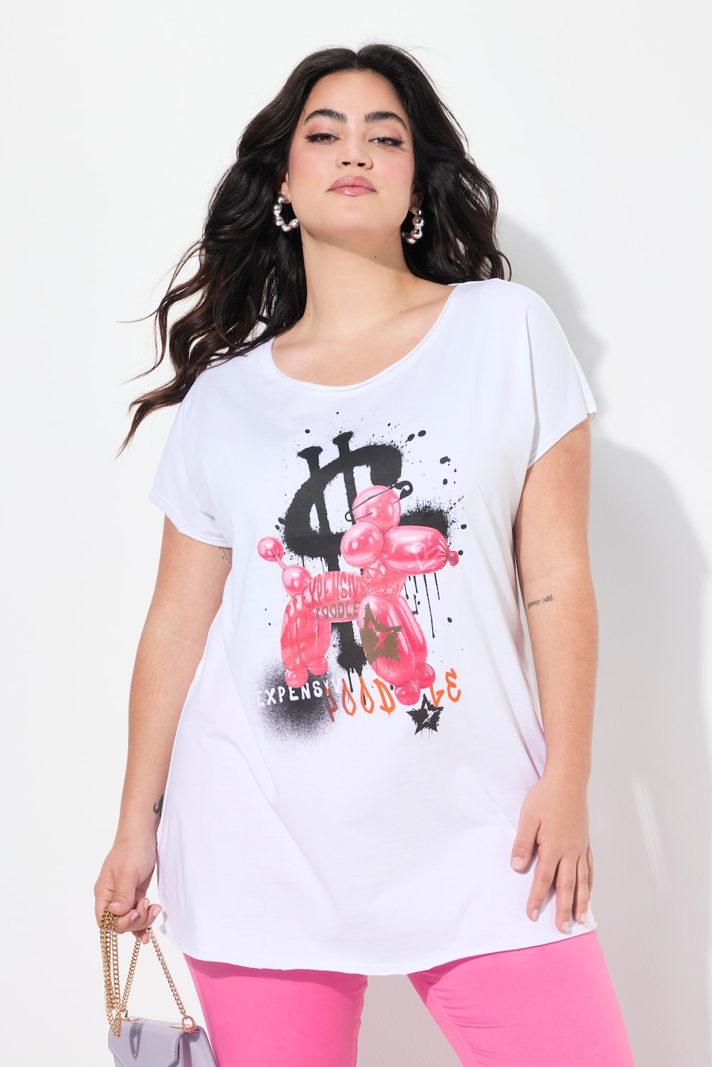T-shirt, comfort fit, dollar-/hondenmotief