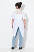 Bluse, A-form, blondeindsatse, asymmetrisk søm