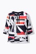 Sweatshirt, Punto di Roma, ronde hals, 3/4-mouwen