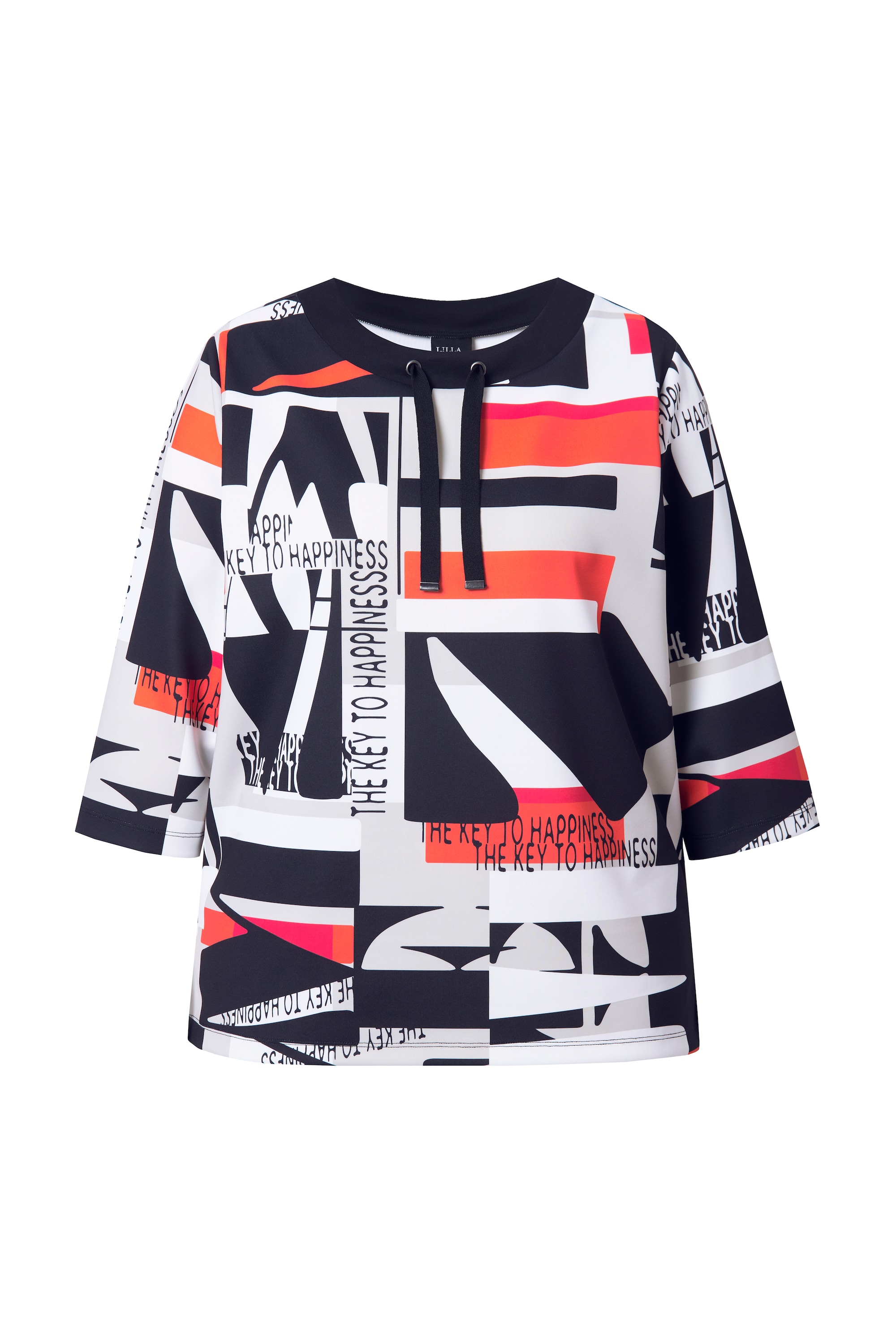 Ulla Popken Damen große Größen Sweatshirt Punto di Roma Rundhals 3 4 Arm 841024