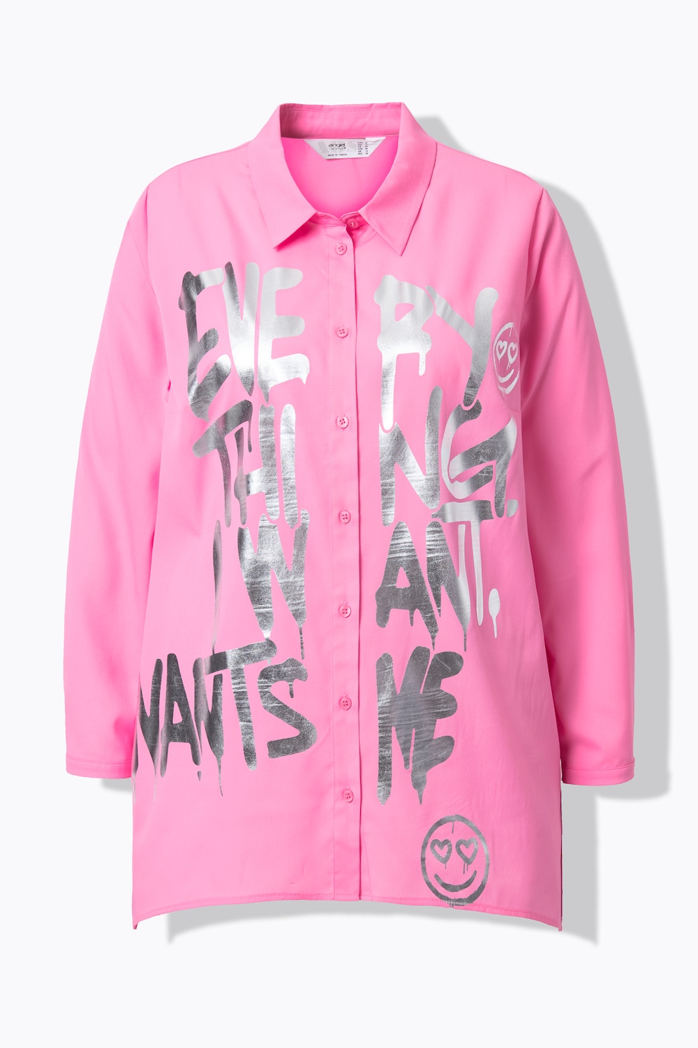 Stora storlekar Blus, Dam, rosa, storlek: 48, Polyester, Angel of Style