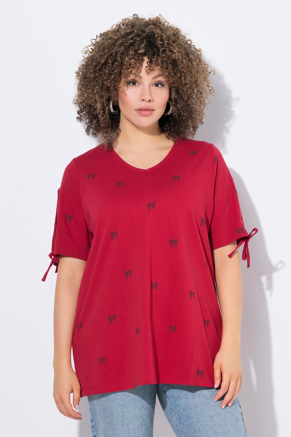 Große Größen T-Shirt, Damen, rot, Größe: 58/60, Baumwolle, Ulla Popken
