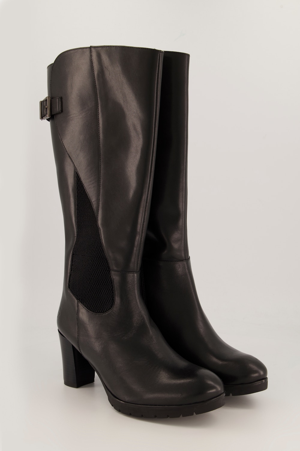 Lederstiefel, XXL-Schaft, Wechselfußbett, Weite H