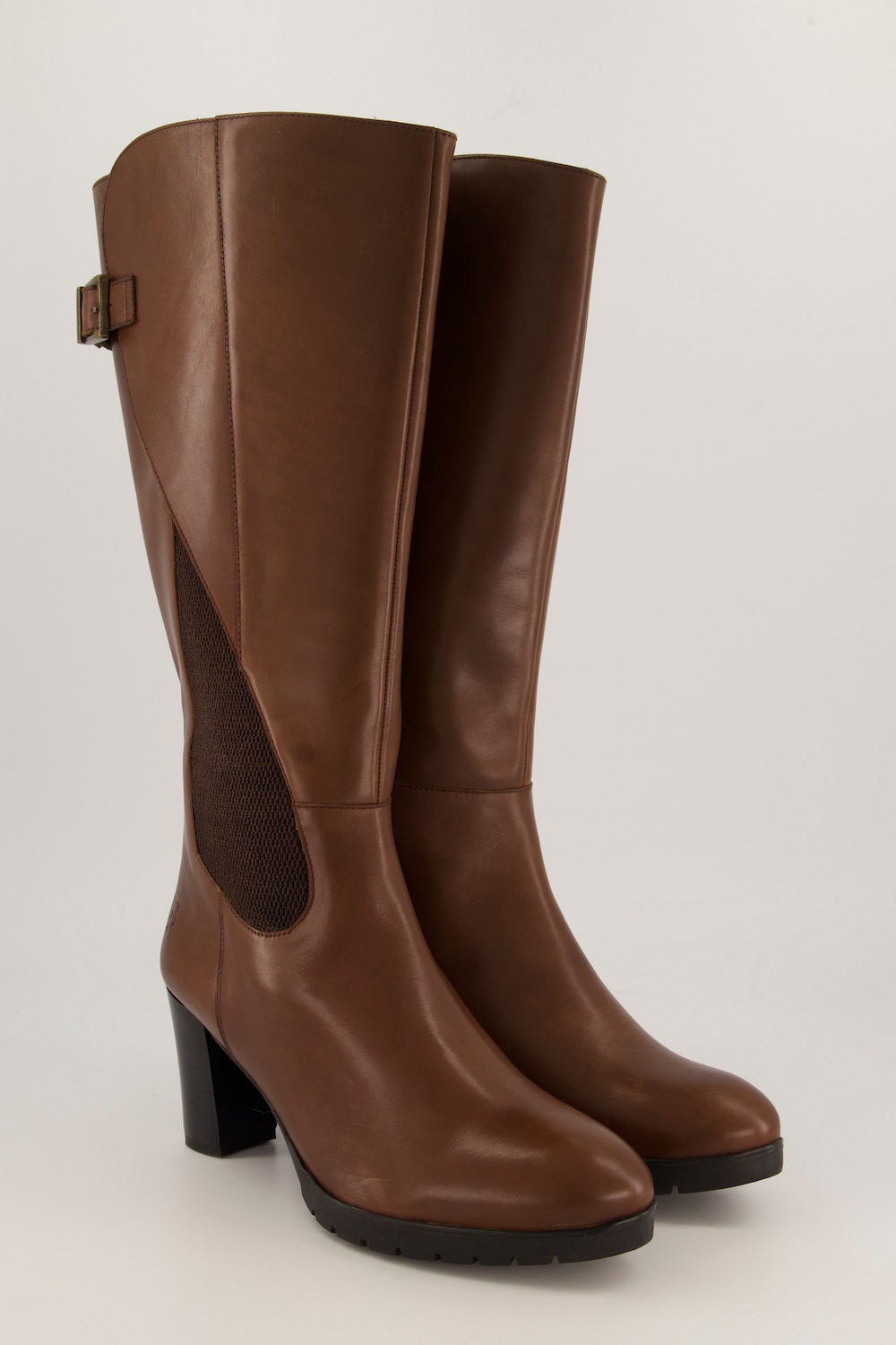 Lederstiefel, XXL-Schaft, Wechselfußbett, Weite H