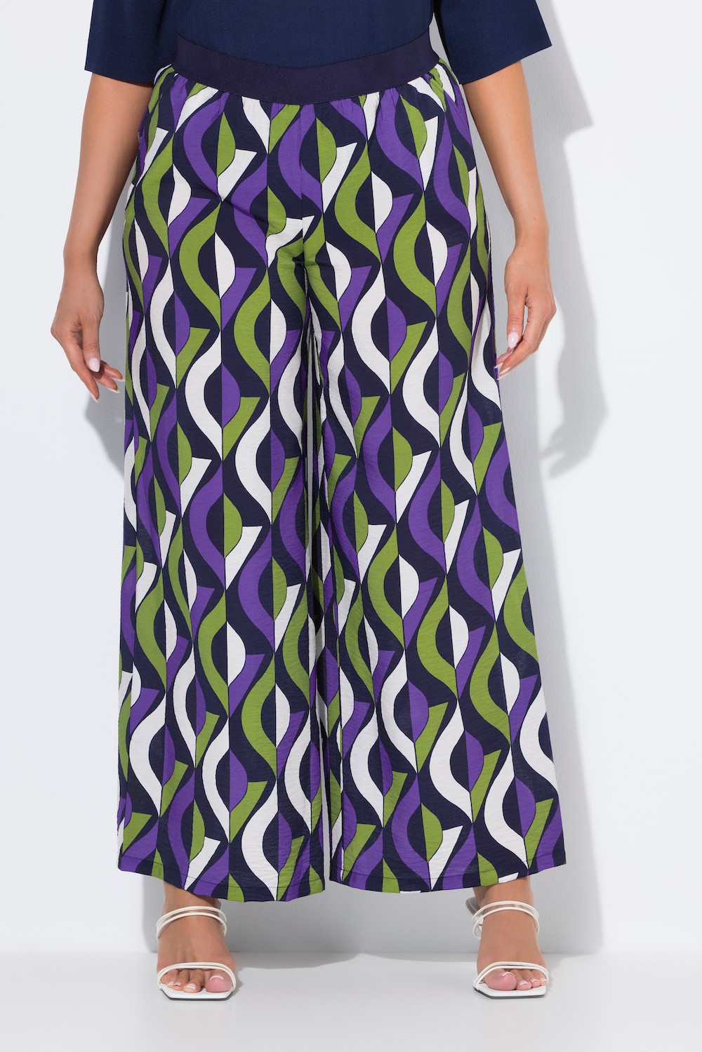 Große Größen Schlupfhose, Damen, blau, Größe: 62/64, Viskose/Synthetische Fasern, Ulla Popken