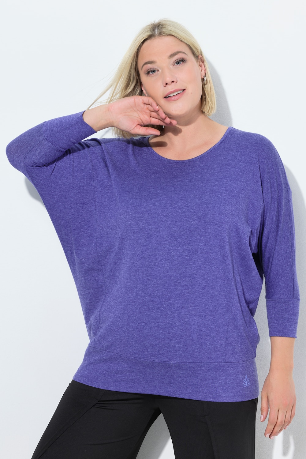 Funktions-Shirt, Oversized, U-Boot-Ausschnitt, 3/4-Arm