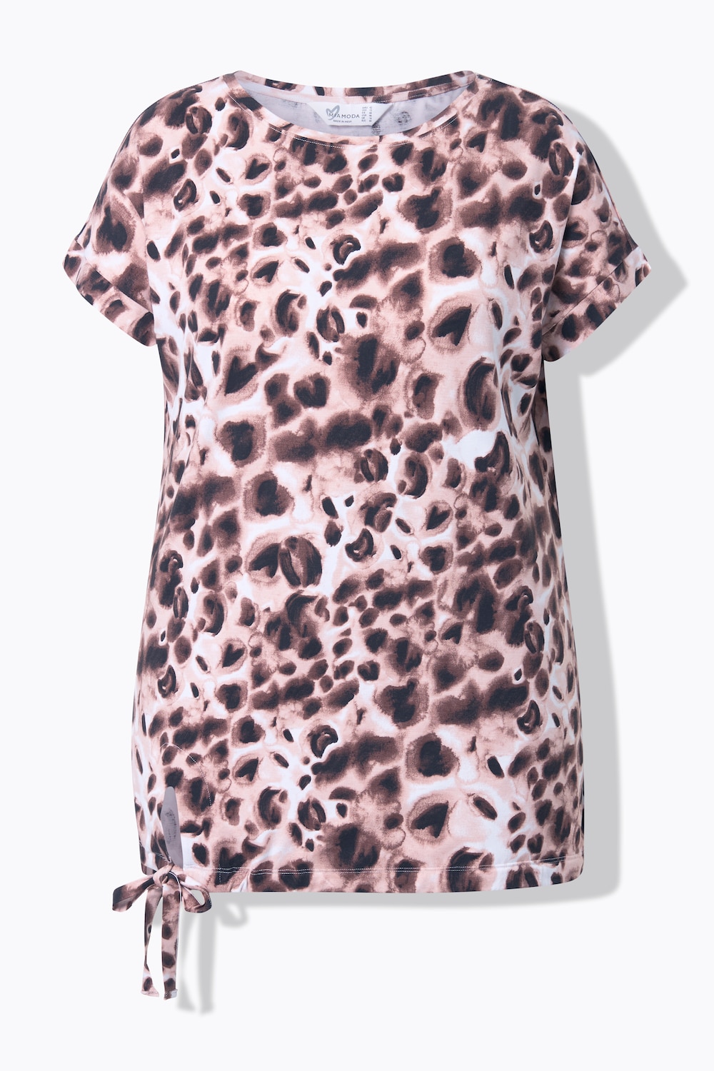 Stora storlekar T-shirt, Dam, beige, storlek: 50, Viskos, Mia Moda