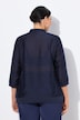 Blouson, licht transparant, V-hals, 3/4-mouwen