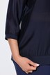 Blouson, licht transparant, V-hals, 3/4-mouwen