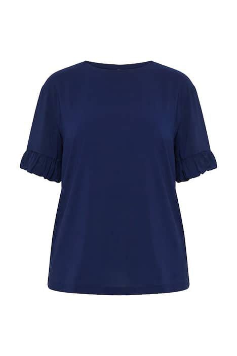 Tričko, mix materiálů, oversize, kulatý výstřih, krátké rukávy